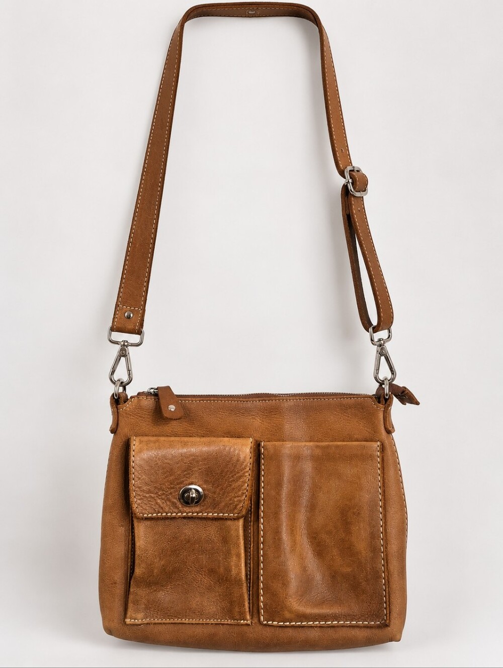 Roots Genuine Leather Crossbody Bag